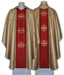 Chasuble gothique '"Croix de Jérusalem" 009-K