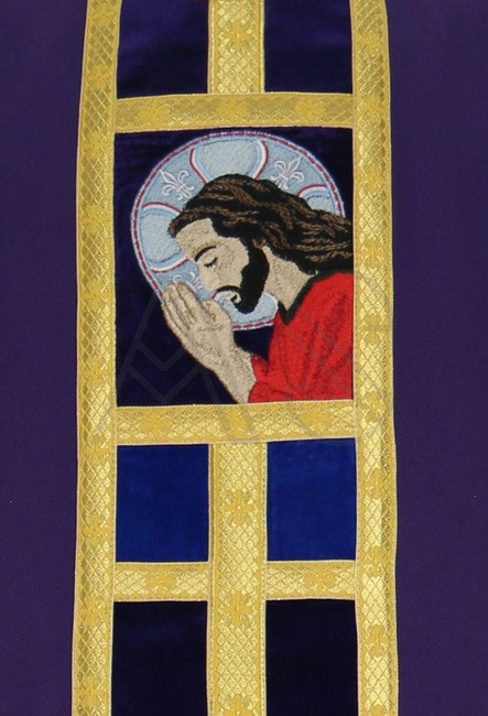 Chasuble gothique "Jésus dans le jardin de Gethsémané" G421-AKC
