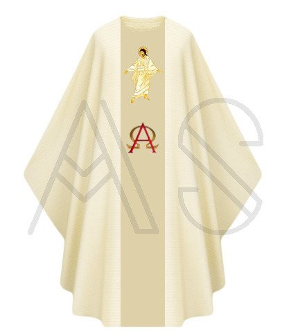 Chasuble gothique "Jésus est ressuscité" G444-AZ