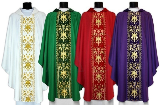 Set of 4 Gothic Chasuble SET-557-A