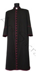 Black cassock with purple trim - in stock, shipping in 24h
